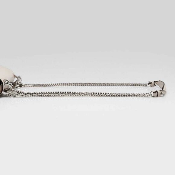 Fendi Grey Calfskin Leather Small I Kan Chain Shoulder Bag 8M0381 - Picture 5 of 12